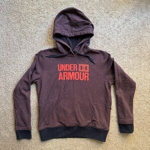 Under Armour Sweatshirt Womens Medium Threadborne Pullover Hoodie Red Maroon